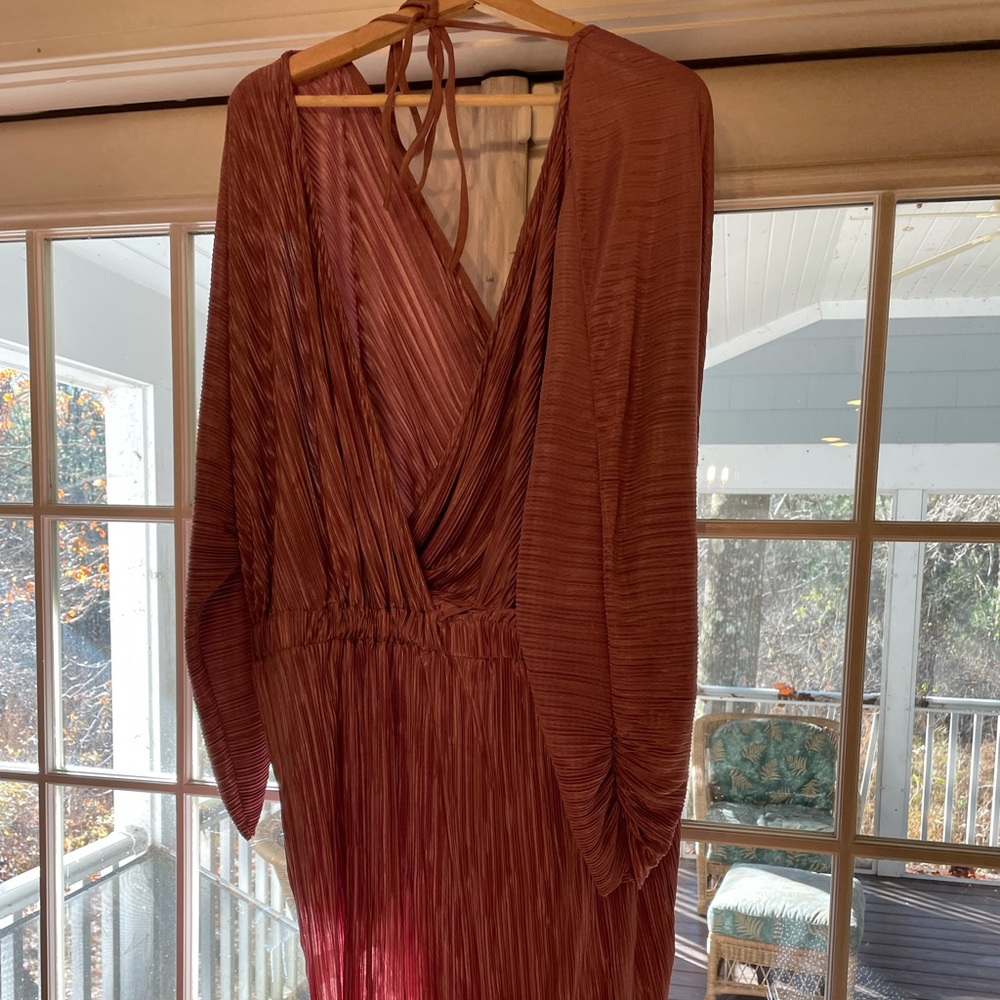 ASOS size 20, Mauve keyhole midi dress